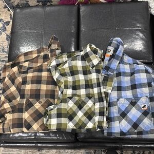 3 Duluth 40 Grit flannels Large Tall